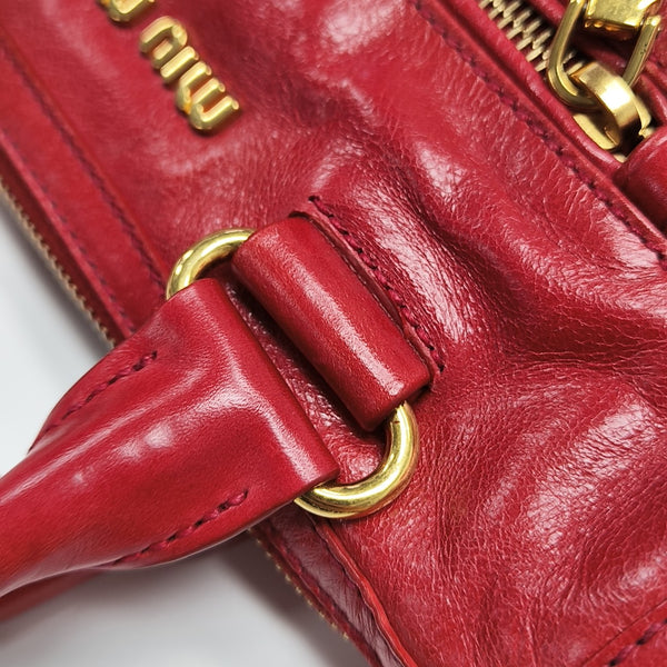 Calfskin Shoulder Bag Red