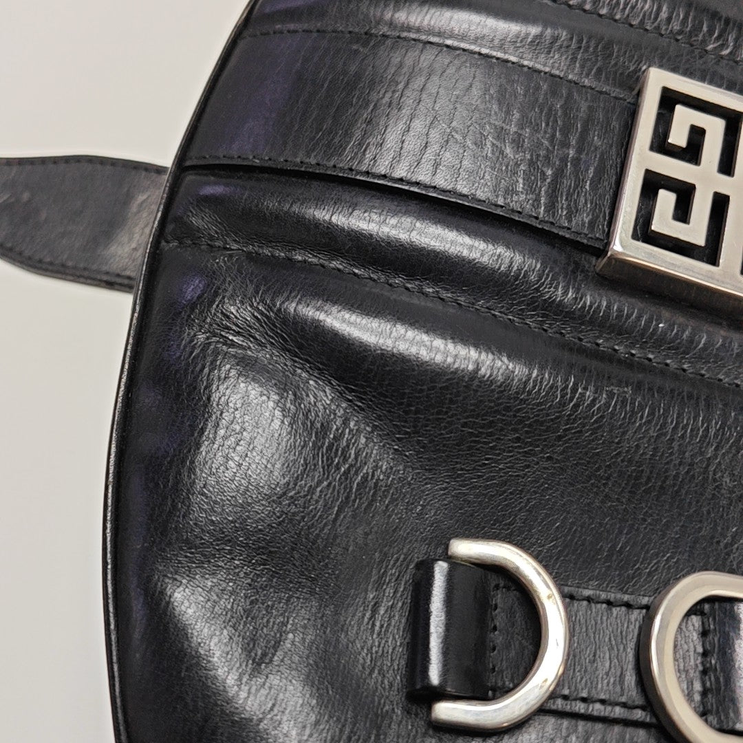 Calfskin Top Handle Bag Black