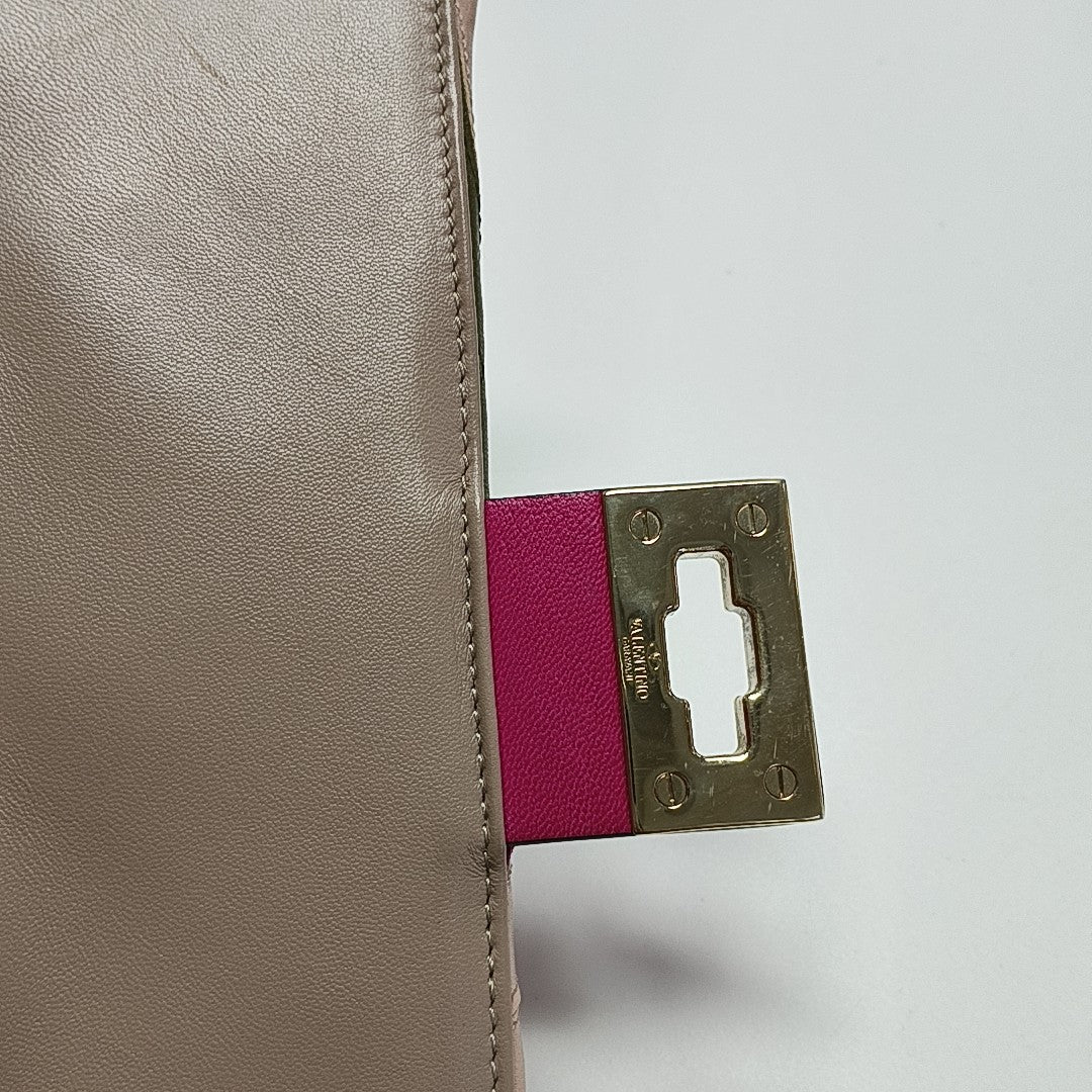 Quilted Calfskin Shoulder Bag Pink