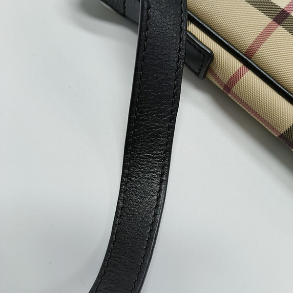 Coated Canvas Shoulder Bag Beige