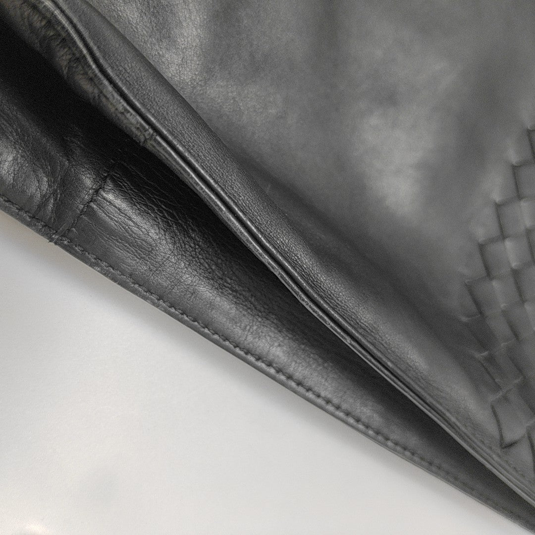 Calfskin Top Handle Bag Black
