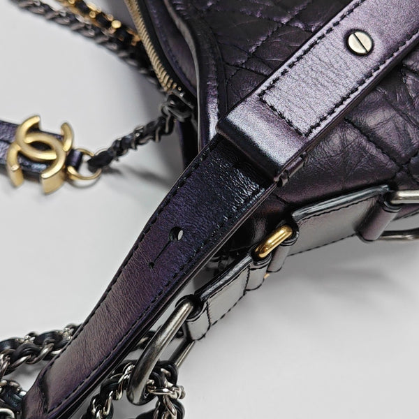GABRIELLE Medium Quilted Calfskin Purple
