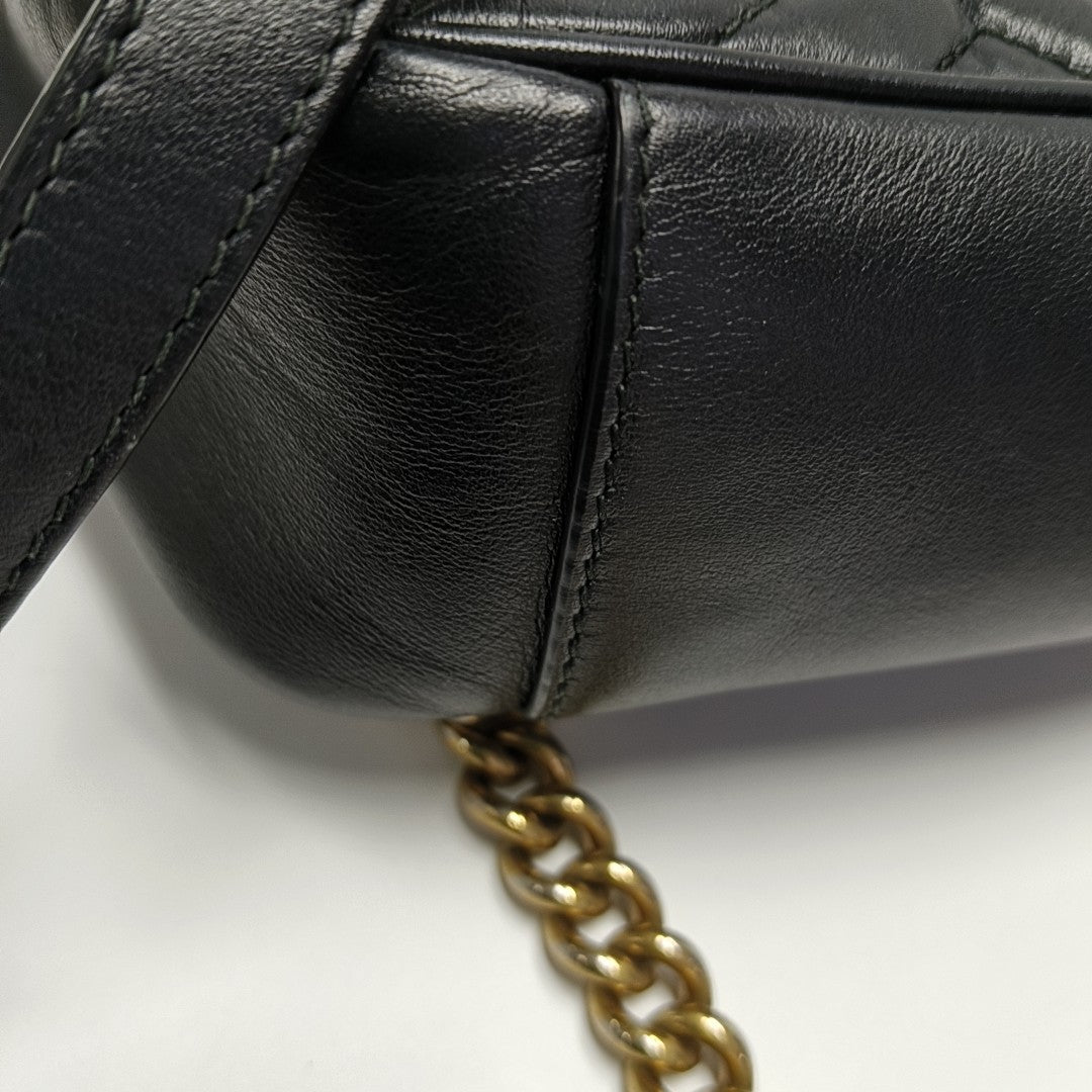 GG Marmont Medium Quilted Calfskin Black