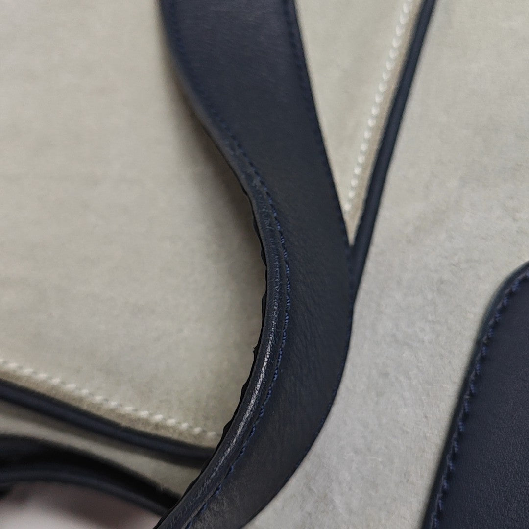Suede Shoulder Bag Blue