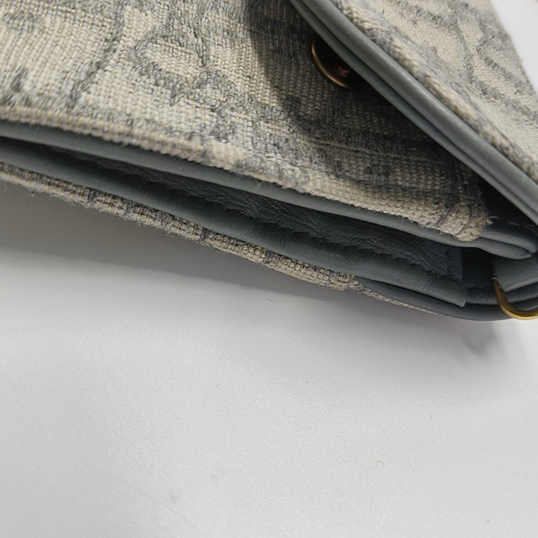 Saddle Mini Oblique Canvas Gray