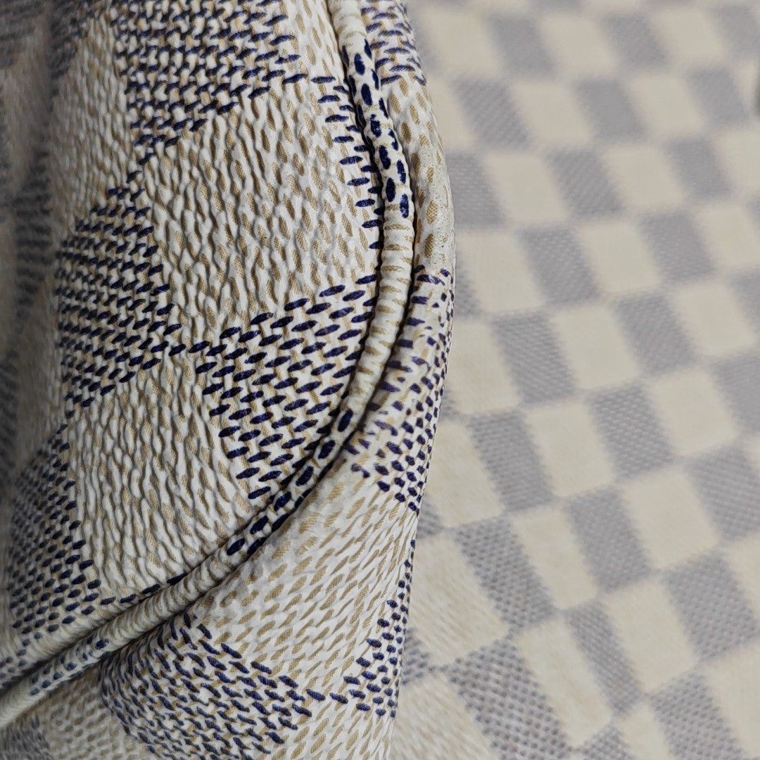 NEVERFULL MM Damier Azur Coated Canvas Beige