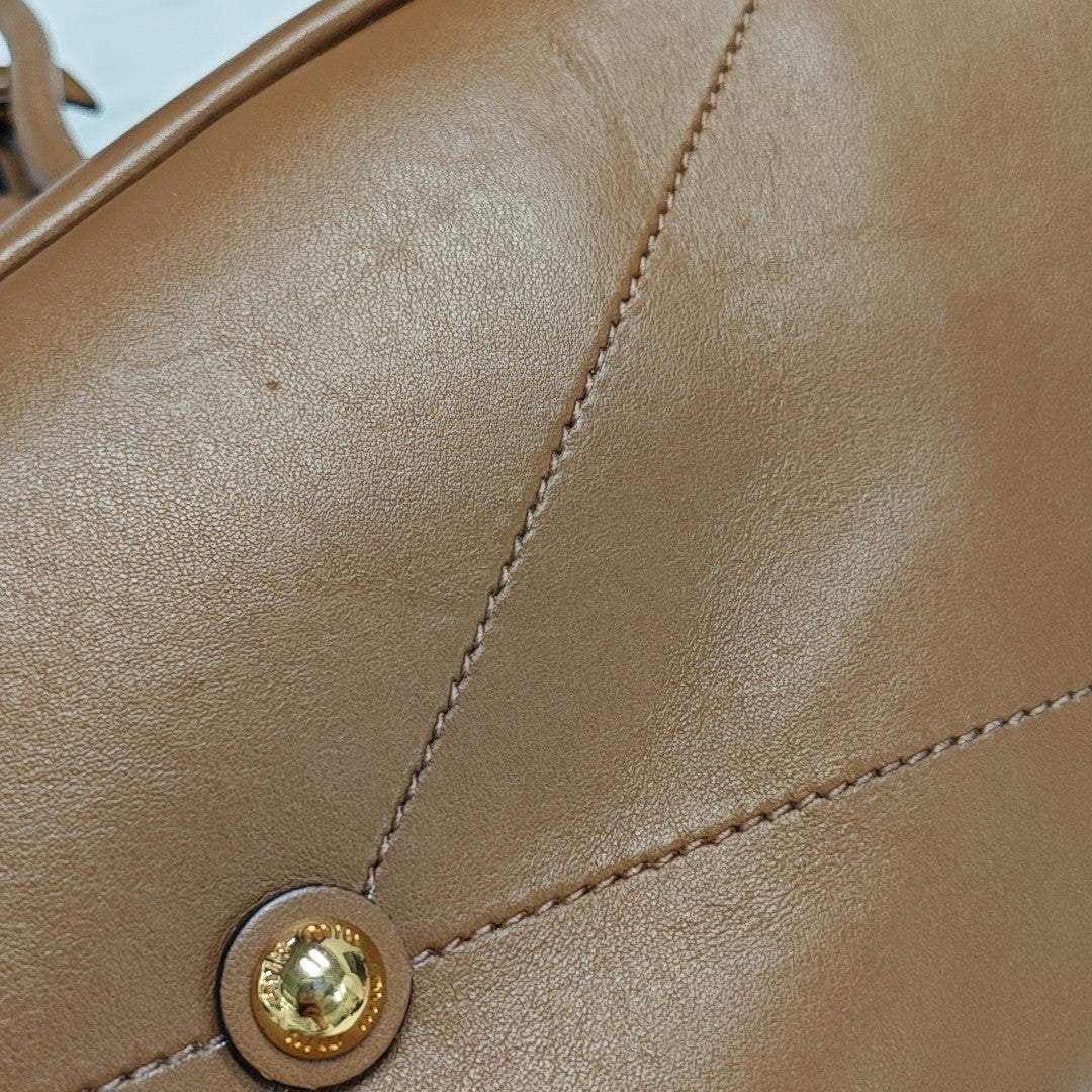 Calfskin Shoulder Bag Brown