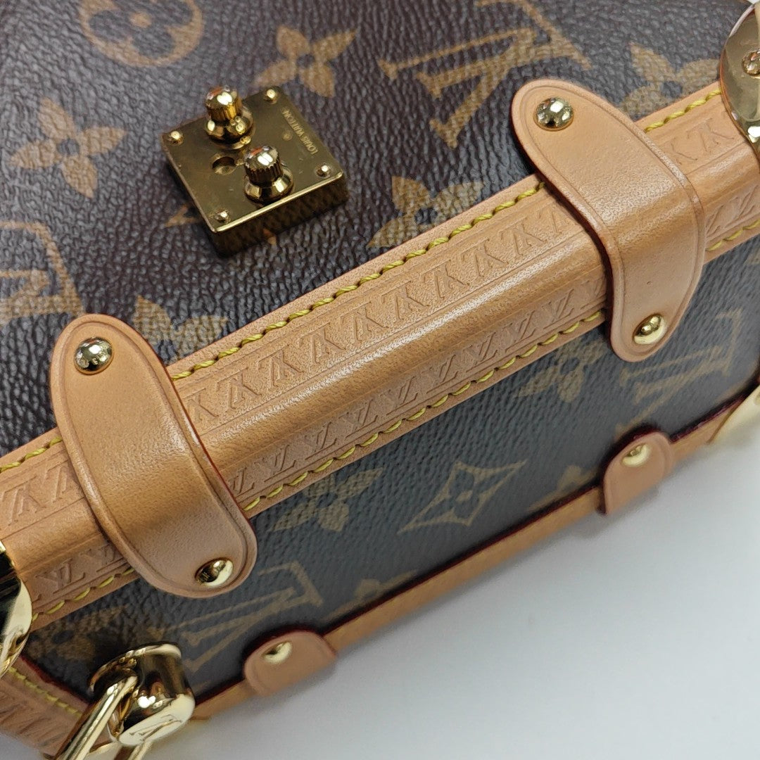 SIDE TRUNK MM Monogram Coated Canvas Brown