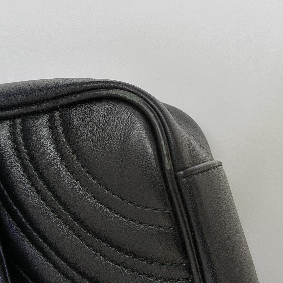 GG Marmont Small Quilted Calfskin Black
