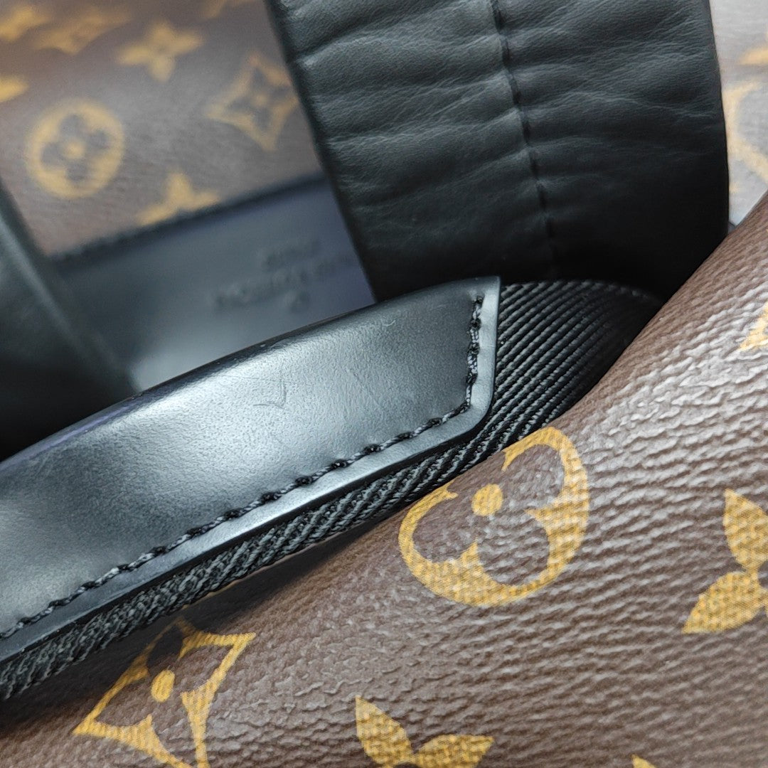 Coated Canvas Backpack Brown