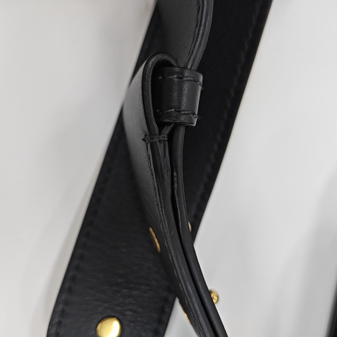 Calfskin Shoulder Bag Black
