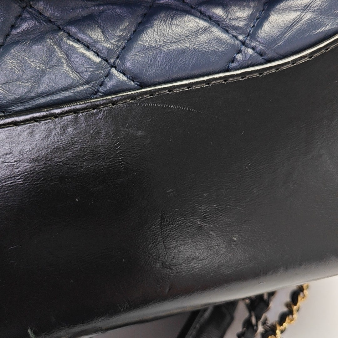 GABRIELLE Medium Quilted Calfskin Blue