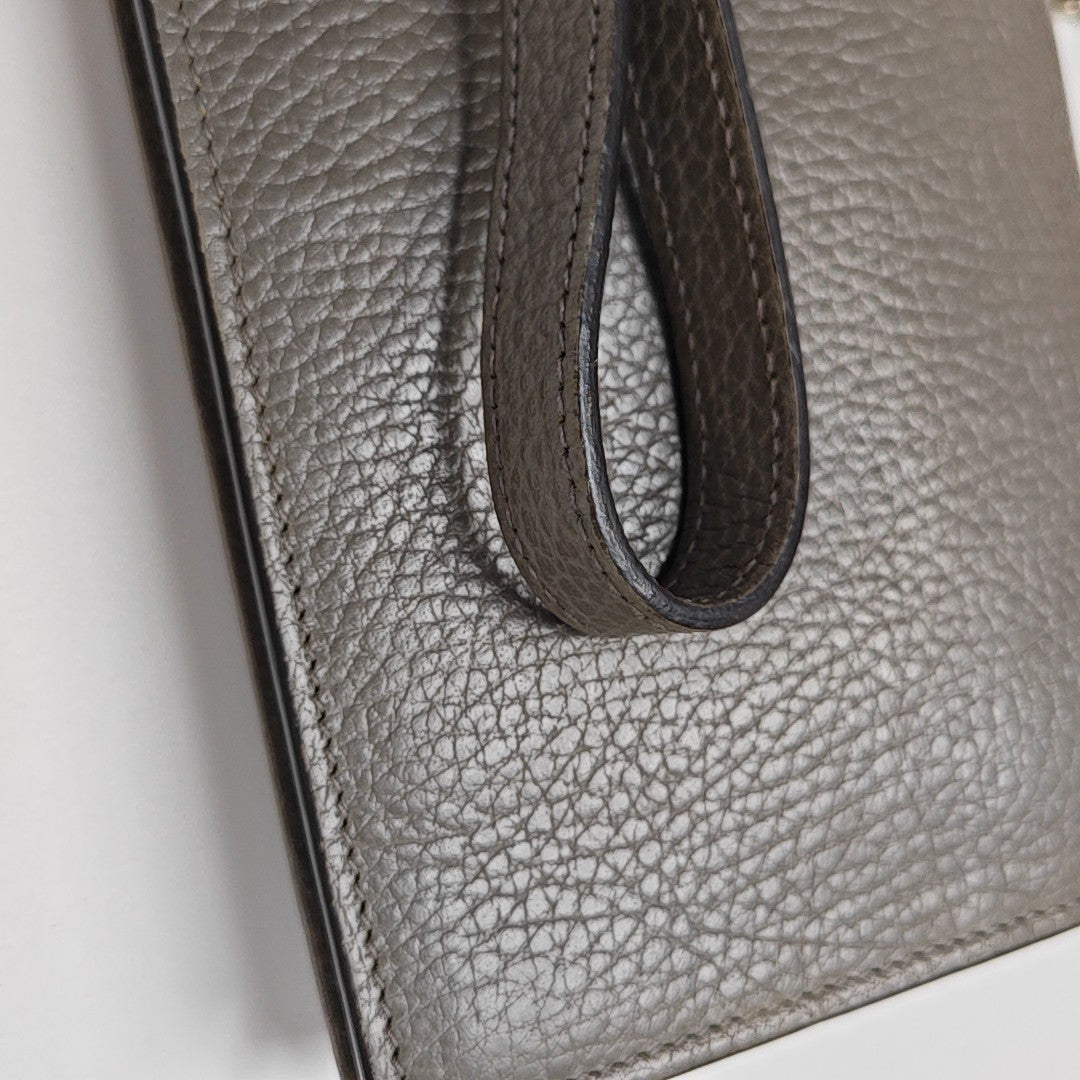 Interlocking G Small Calfskin Gray