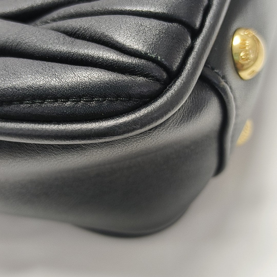 Arcadie Matelassé Small Quilted Lambskin Black