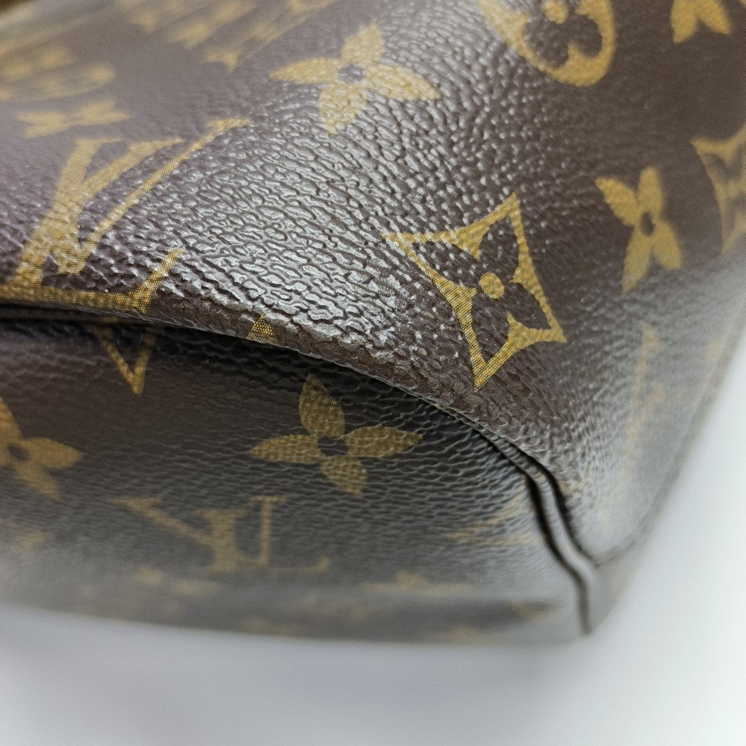 NEVERFULL MM Monogram Coated Canvas Brown