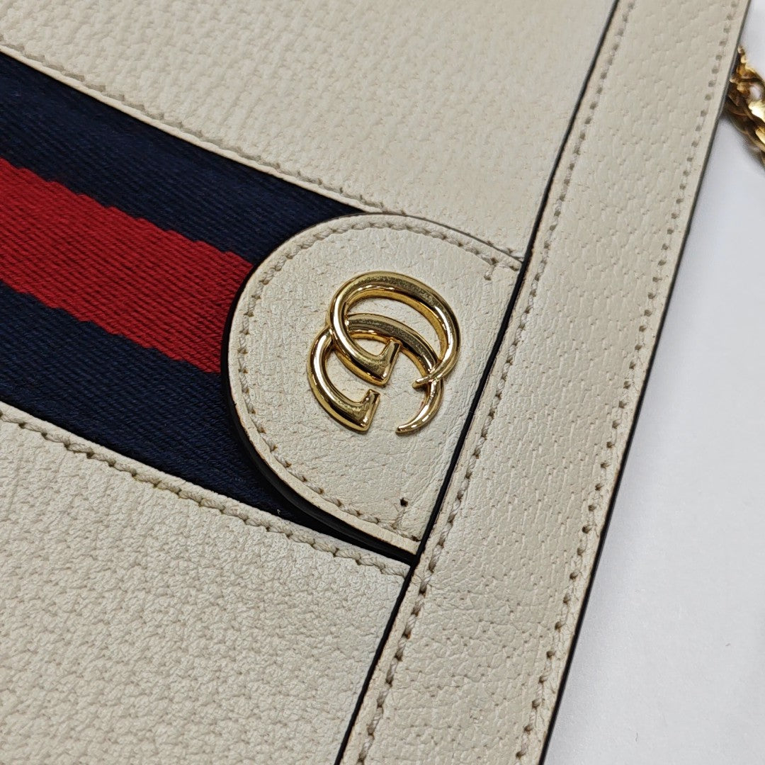 Ophidia Small Calfskin White