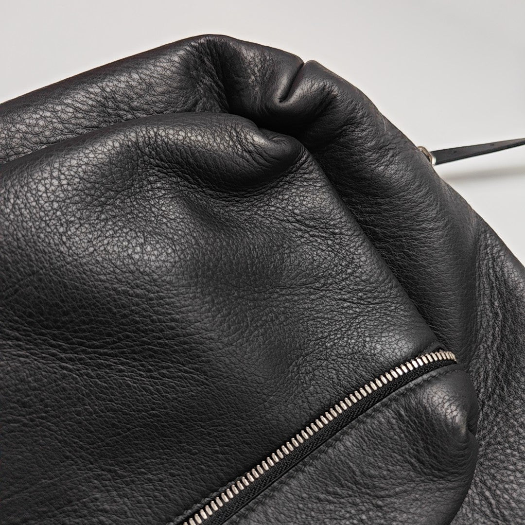 Calfskin Backpack Large Black