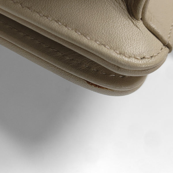 Calfskin Top Handle Bag Beige