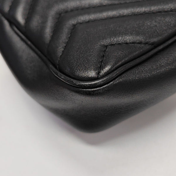 GG Marmont Mini Quilted Calfskin Black