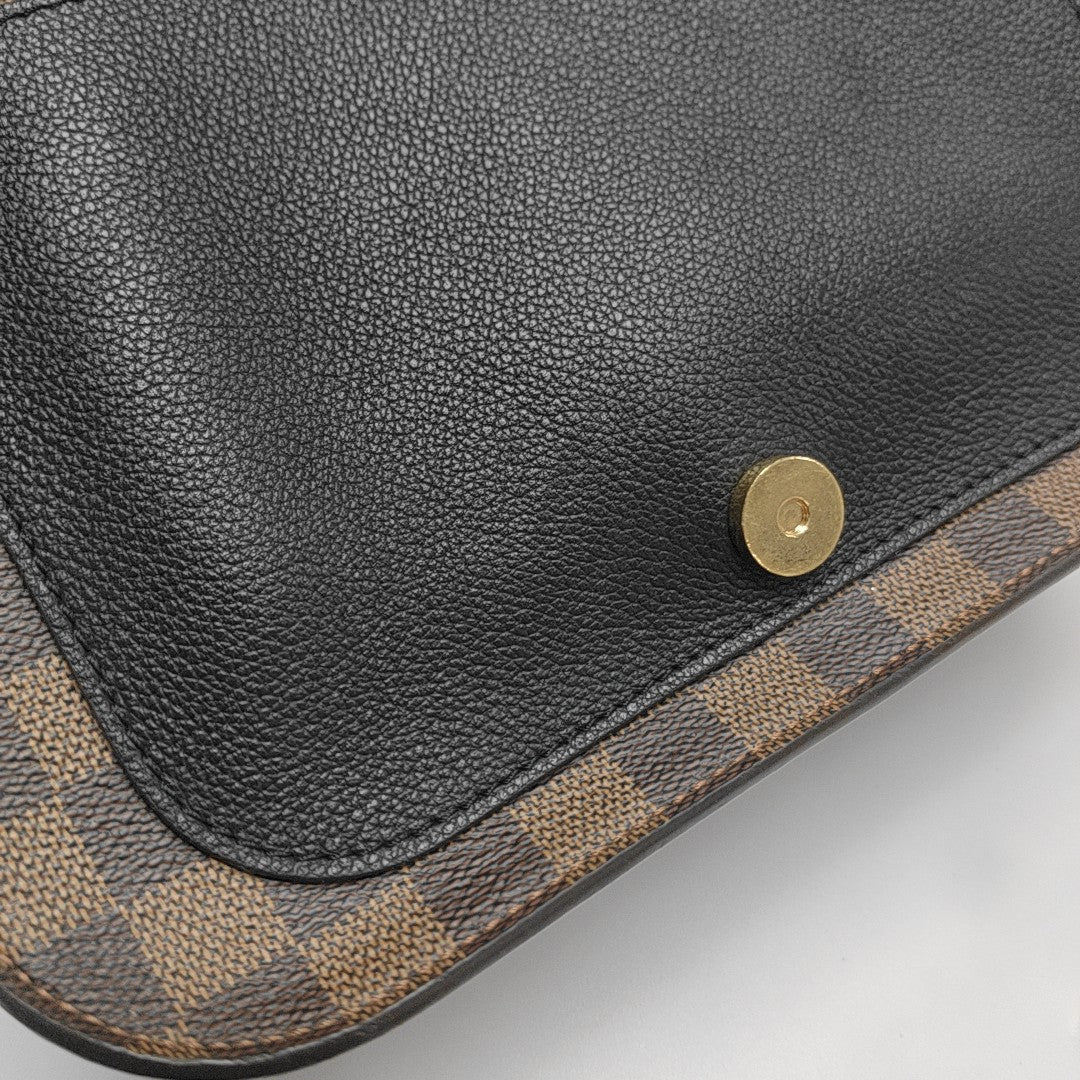 BEAUMARCHAIS Damier Ebene Coated Canvas Brown