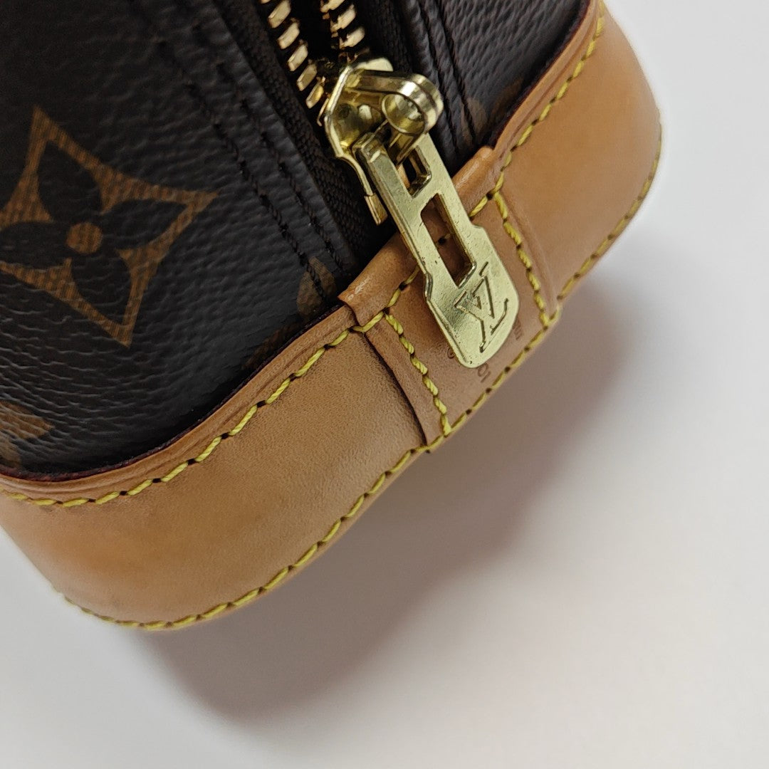 ALMA BB Monogram Coated Canvas Brown