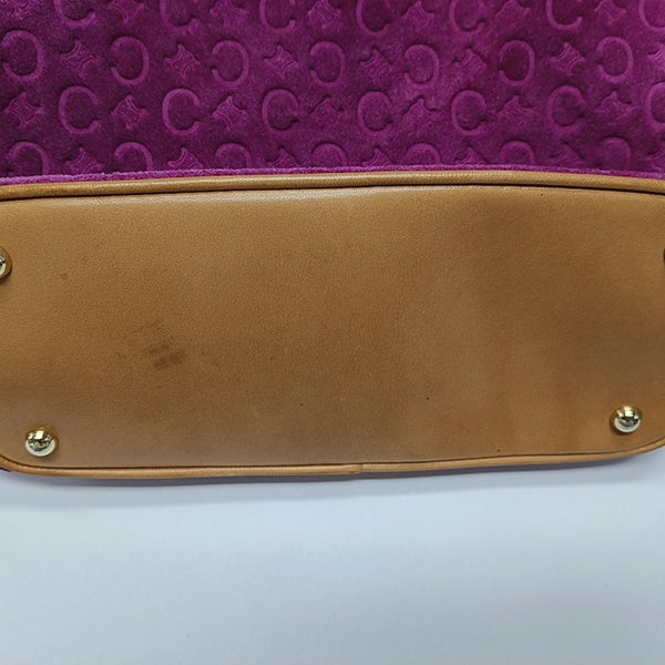 Suede Top Handle Bag Pink