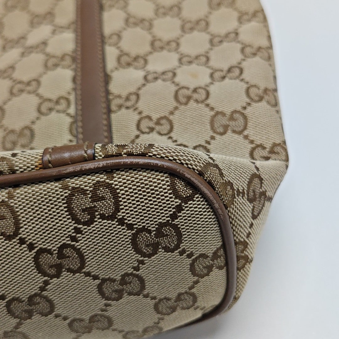 Monogram Canvas Shoulder Bag Brown