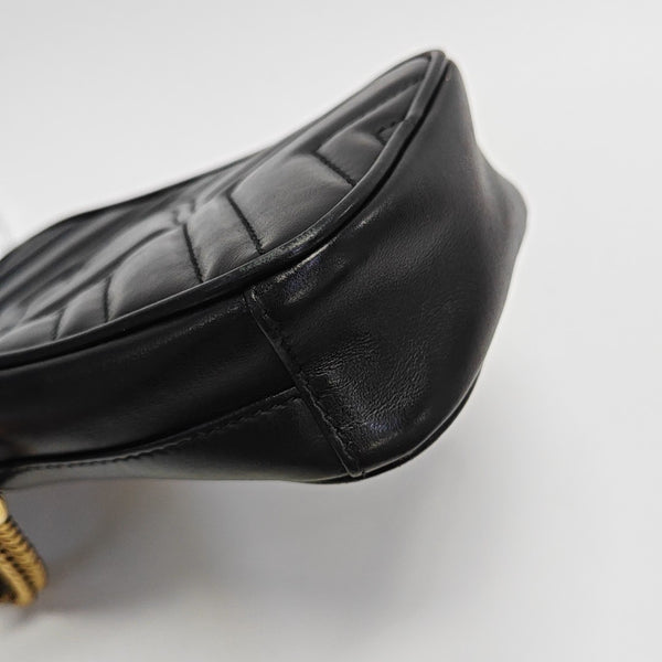 GG Marmont Mini Quilted Calfskin Black
