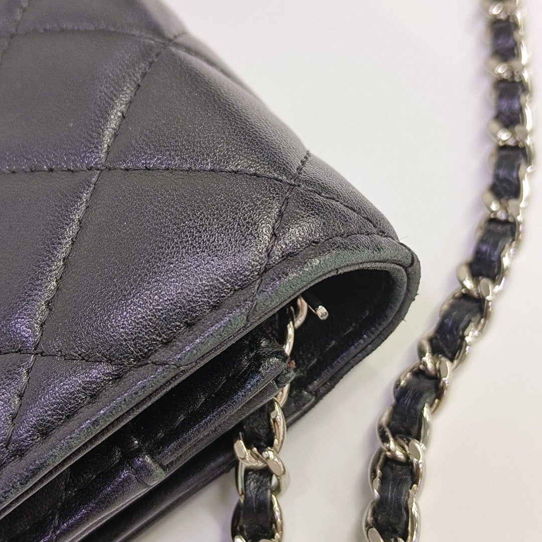 WOC Quilted Lambskin Black