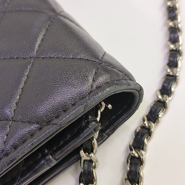 WOC Quilted Lambskin Black