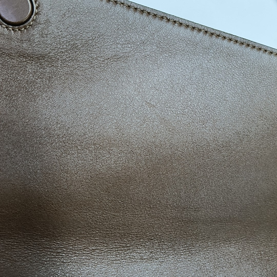 Leather Shoulder Bag Brown