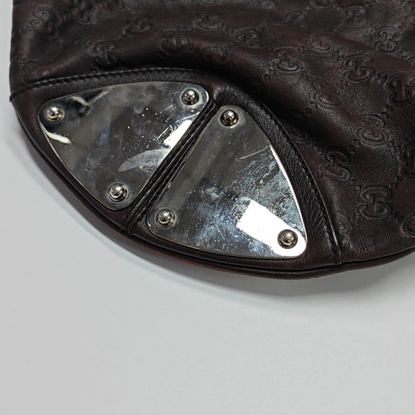 Monogram Calfskin Top Handle Bag Brown