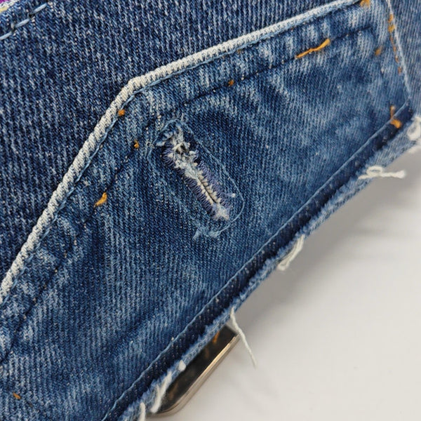 Hourglass Small Quilted Denim Blue