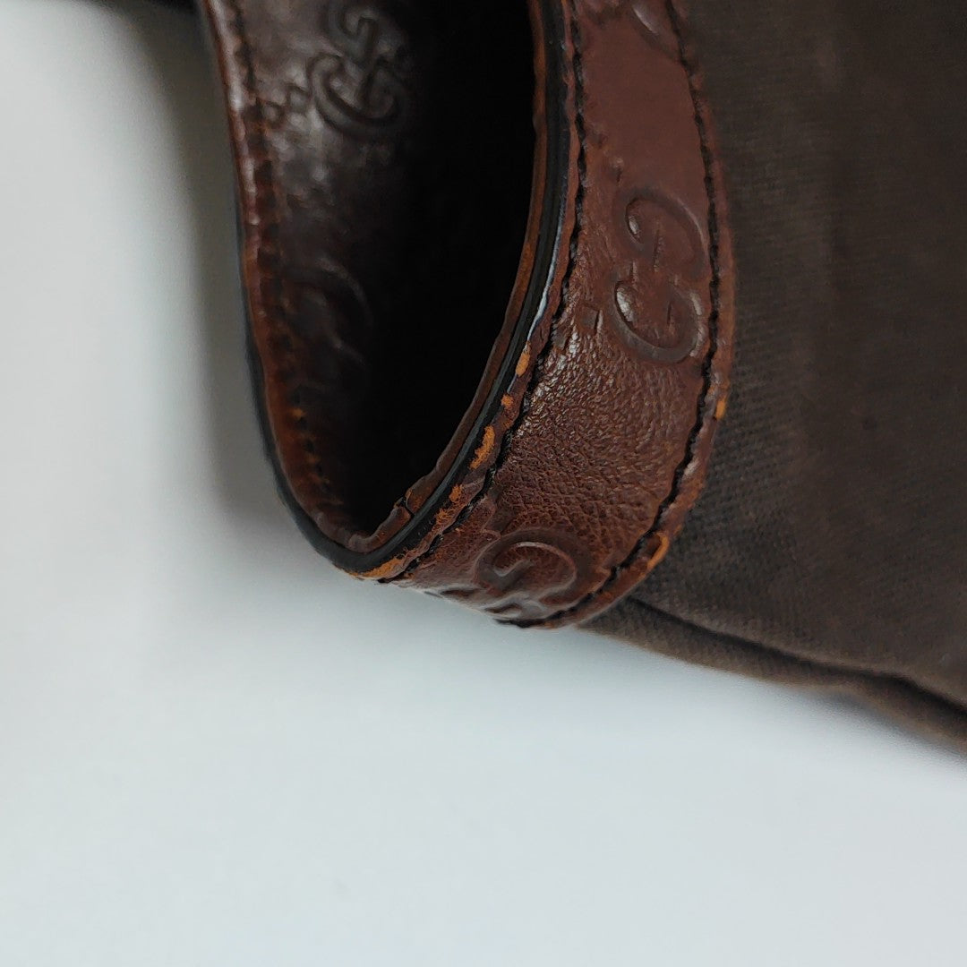 Monogram Canvas Top Handle Bag Brown
