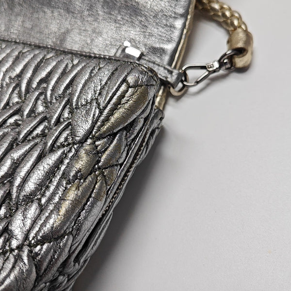 Quilted Lambskin Shoulder Bag Beige