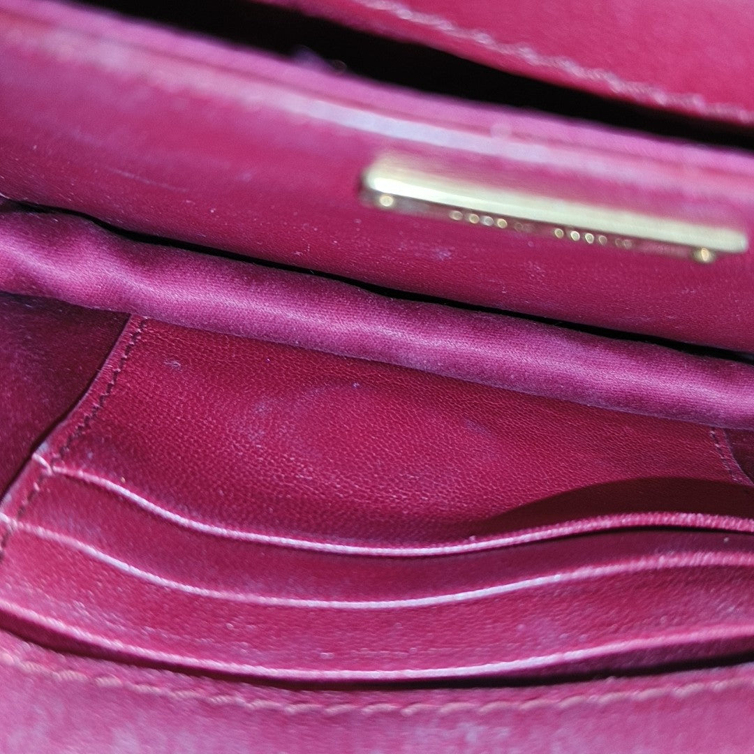 Quilted Lambskin Crossbody Bag Red