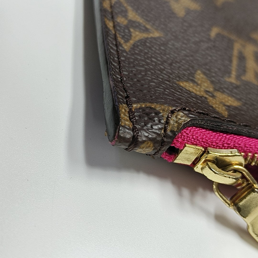 NEVERFULL MM Monogram Coated Canvas Brown