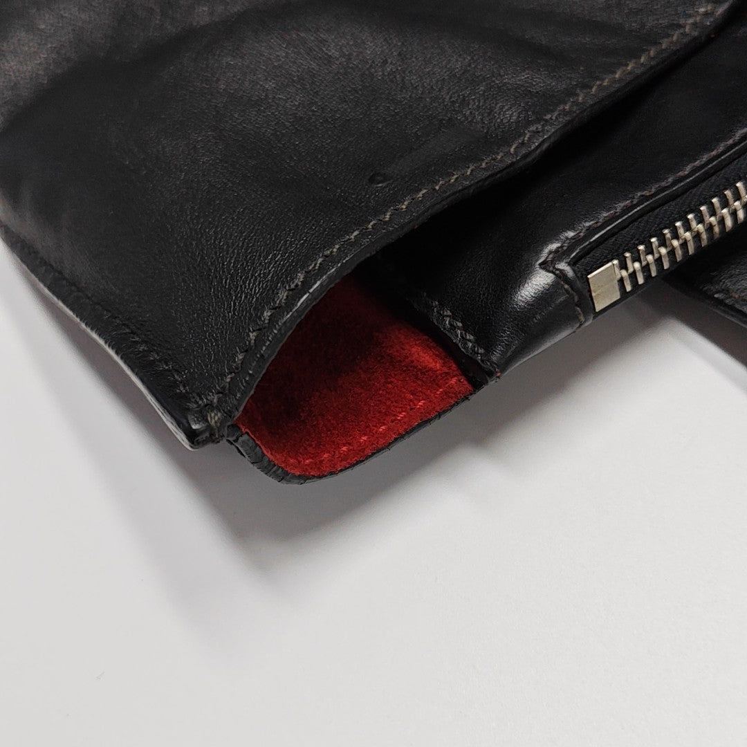 Calfskin Top Handle Bag Black