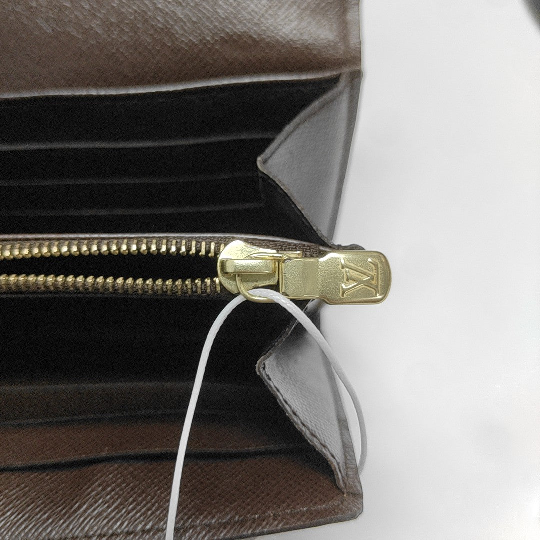 JOSÉPHINE Damier Ebene Coated Canvas Brown Wallet
