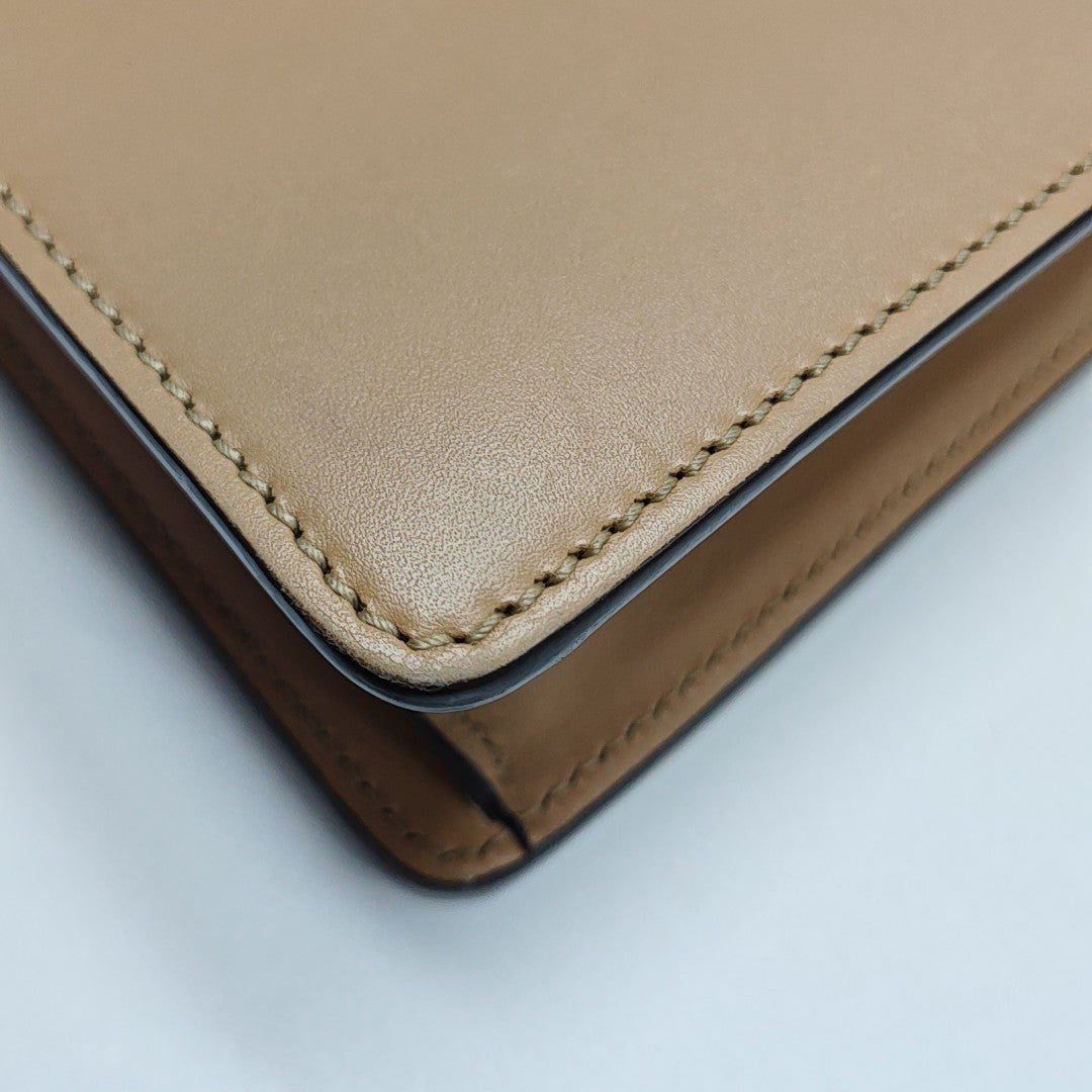Sylvie Small Calfskin Beige