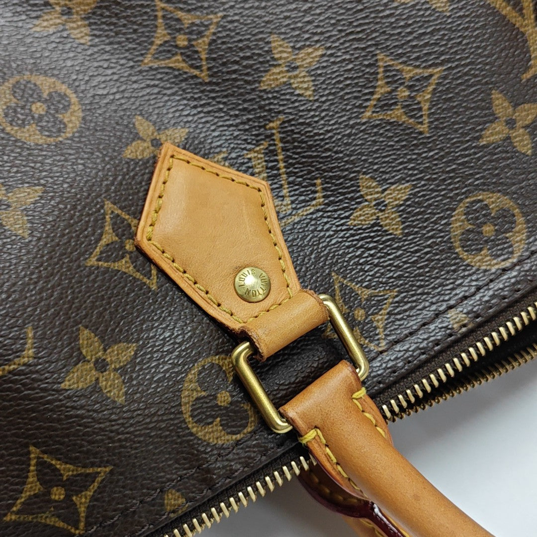 SPEEDY 30 Monogram Coated Canvas Brown