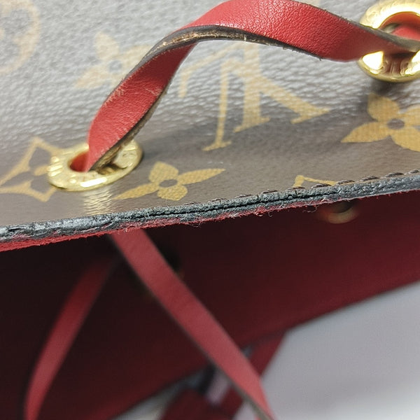 NÉONOÉ MM Monogram Coated Canvas Brown