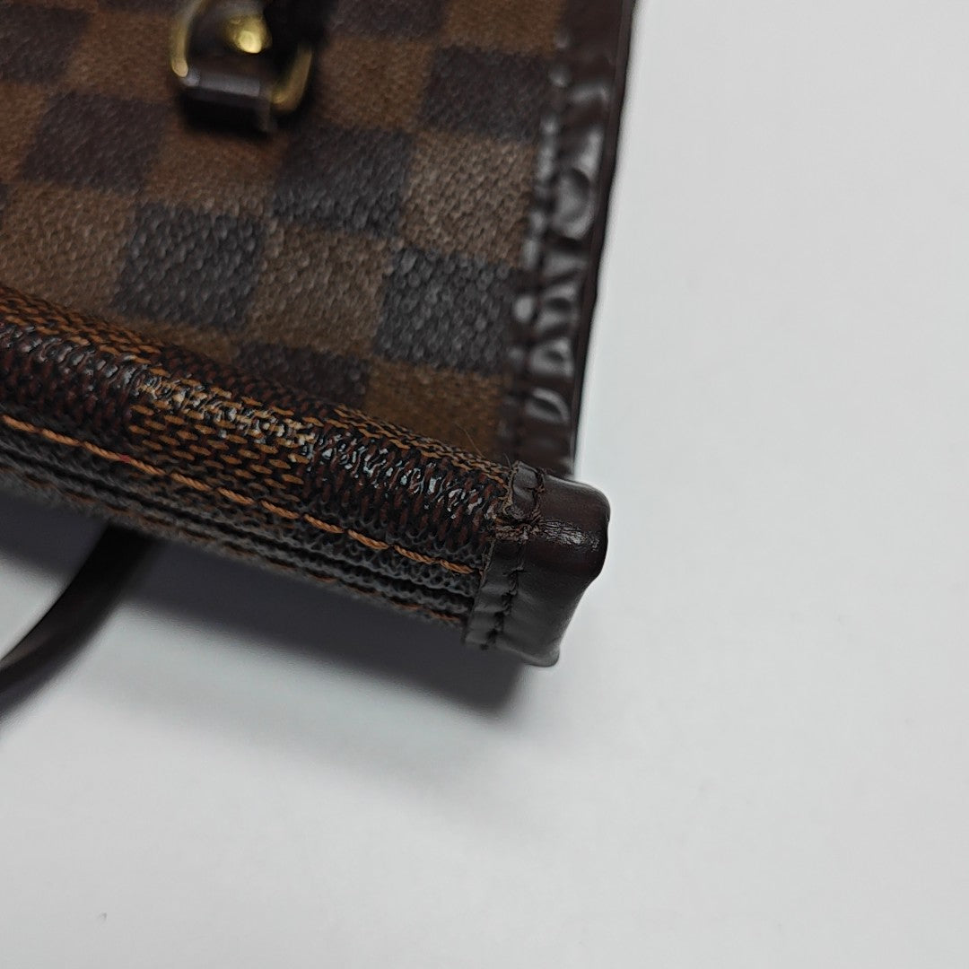 NEVERFULL GM Damier Ebene Coated Canvas Brown