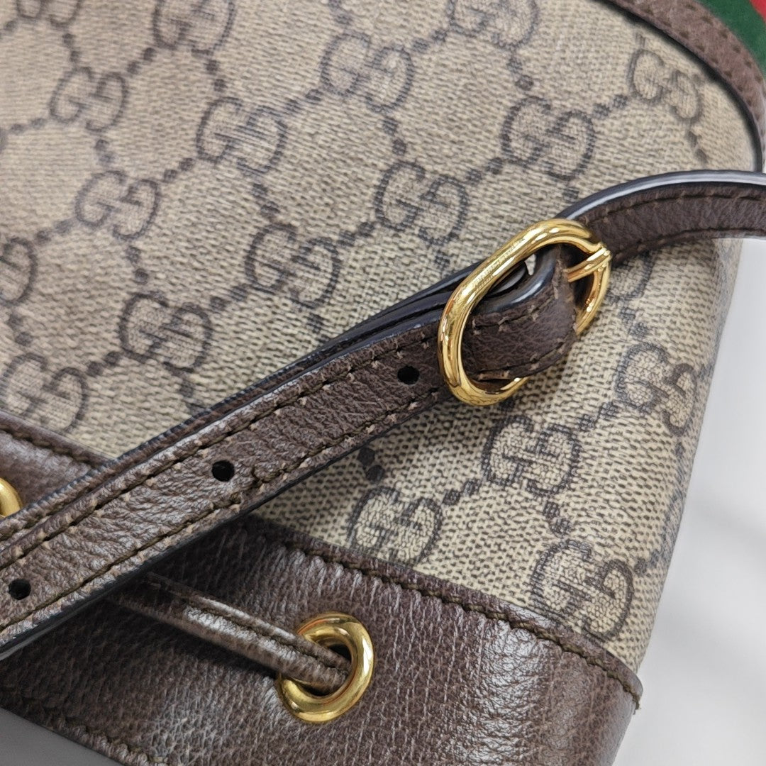 Ophidia Mini Monogram Coated Canvas Beige