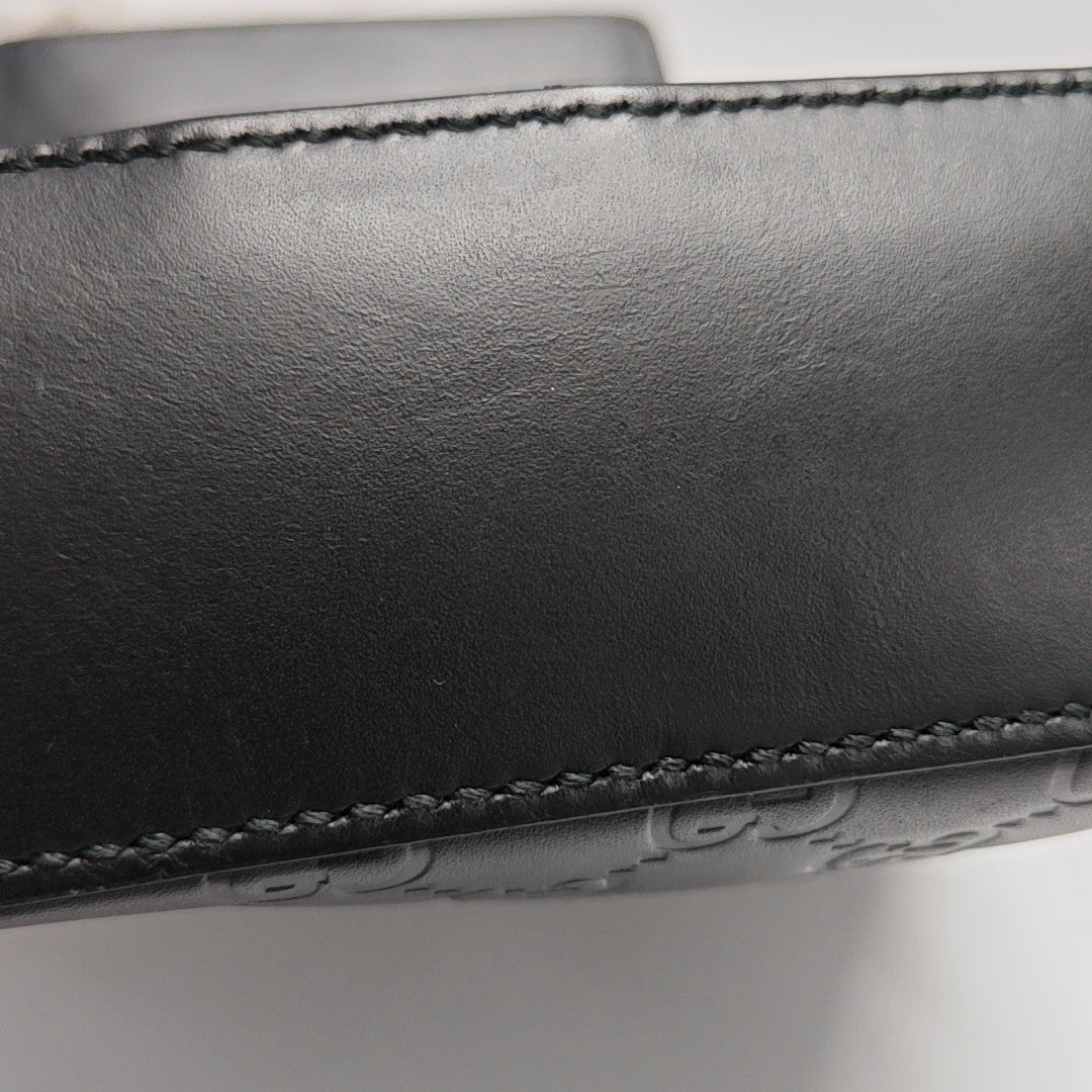 Monogram Calfskin Shoulder Bag Black