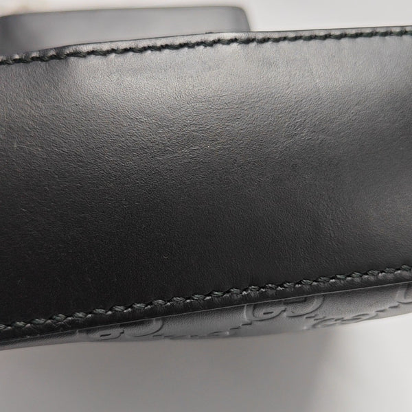Monogram Calfskin Shoulder Bag Black