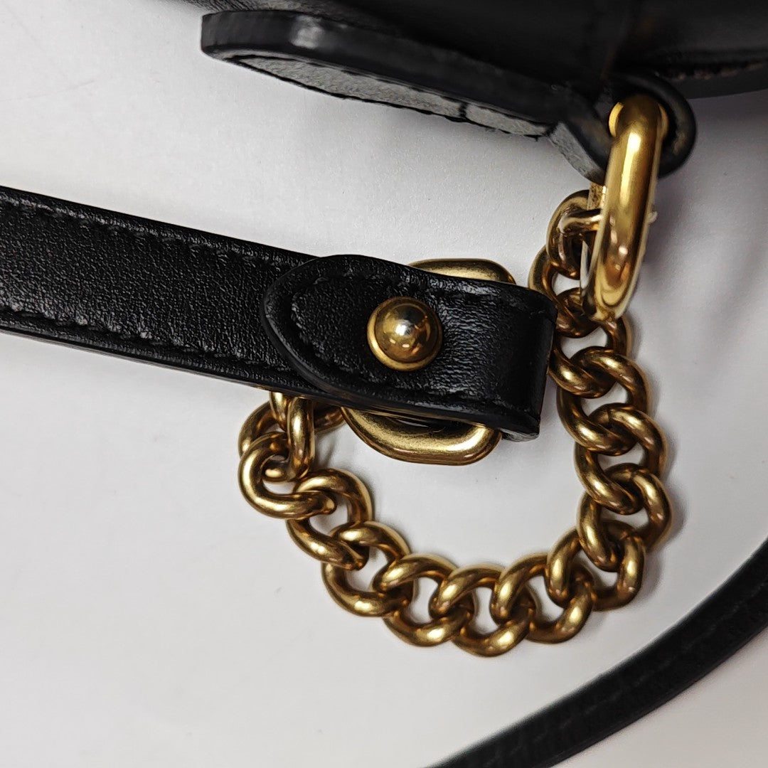GG Marmont Mini Quilted Calfskin Black