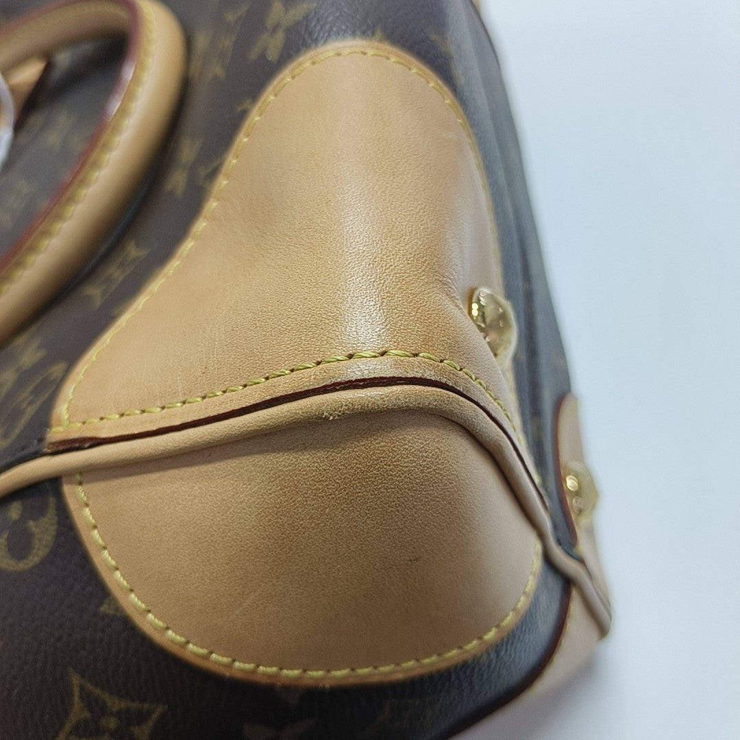 PHENIX Monogram Coated Canvas Brown