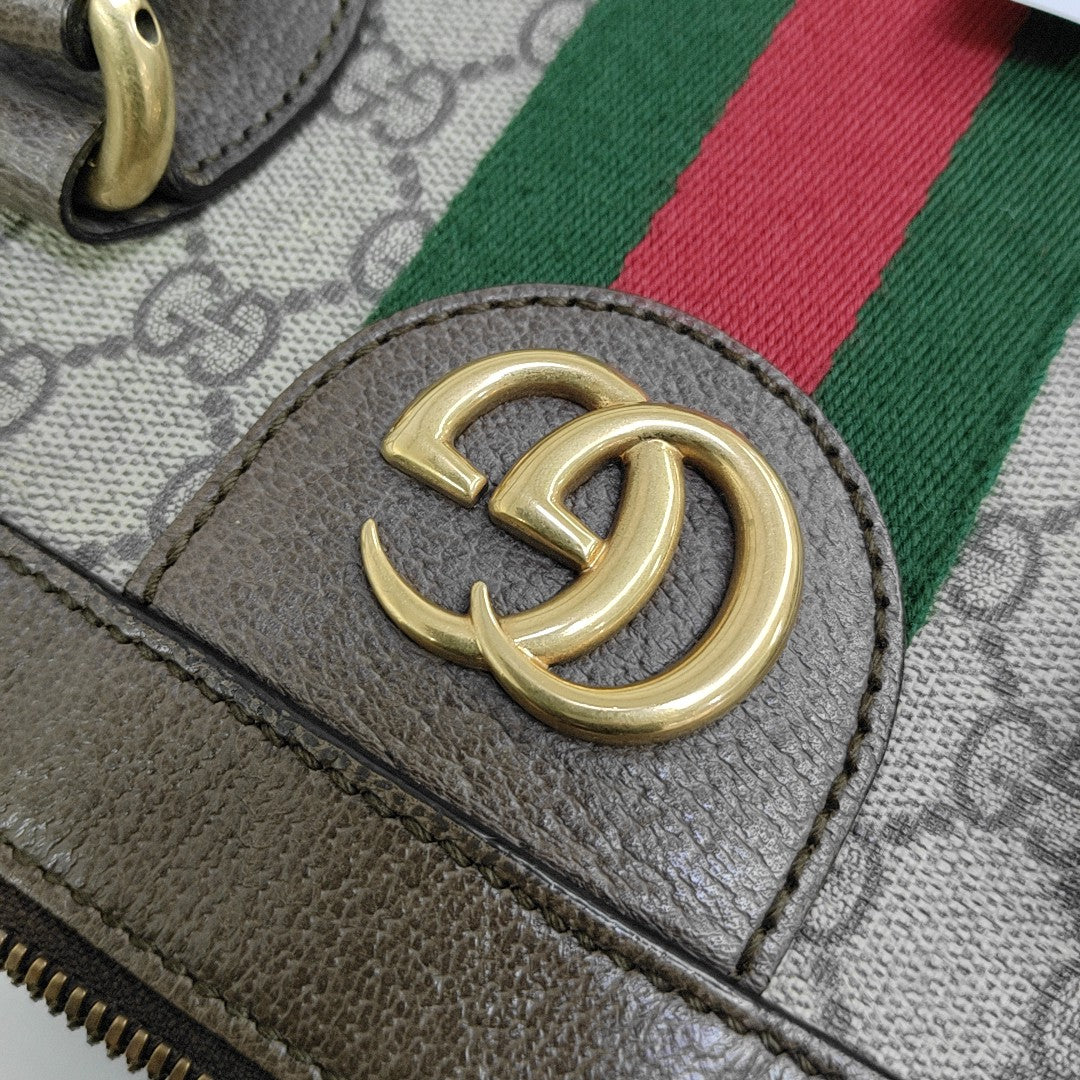 Ophidia Large Monogram Coated Canvas Beige