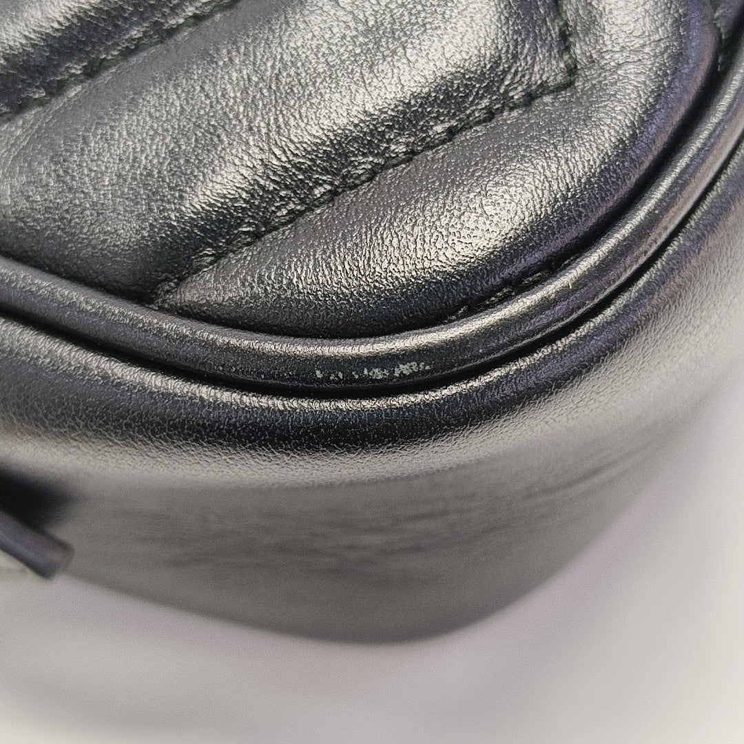 GG Marmont Mini Quilted Calfskin Black